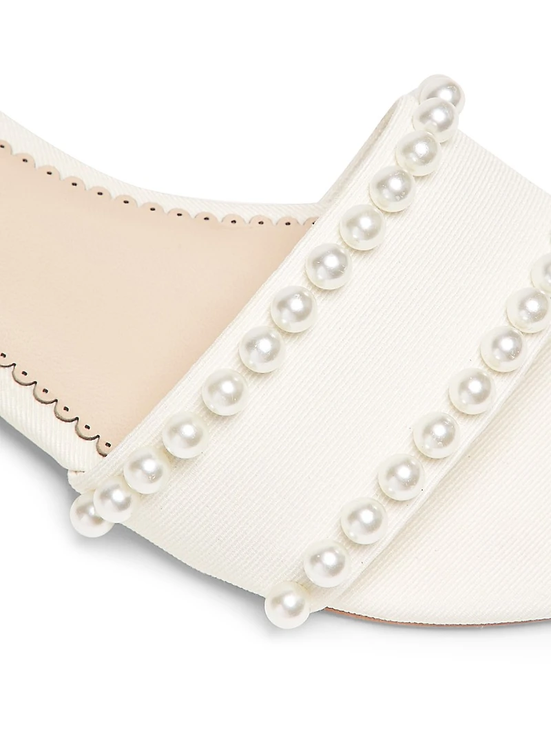 Finley Imitation Pearl-Embellished Sandals