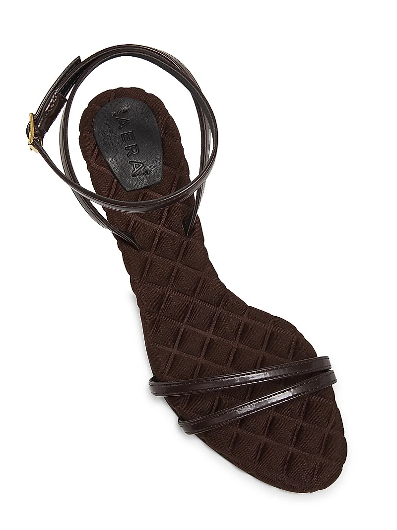 Laura 75MM Faux Leather Sandals
