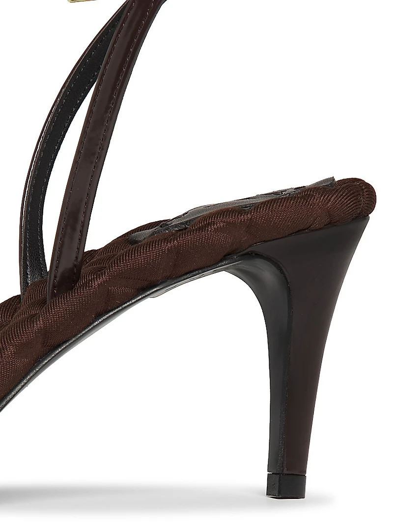 Laura 75MM Faux Leather Sandals