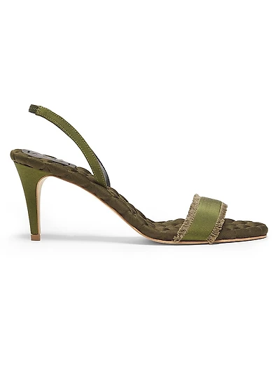 Claudia 75MM Grosgrain Slingback Sandals