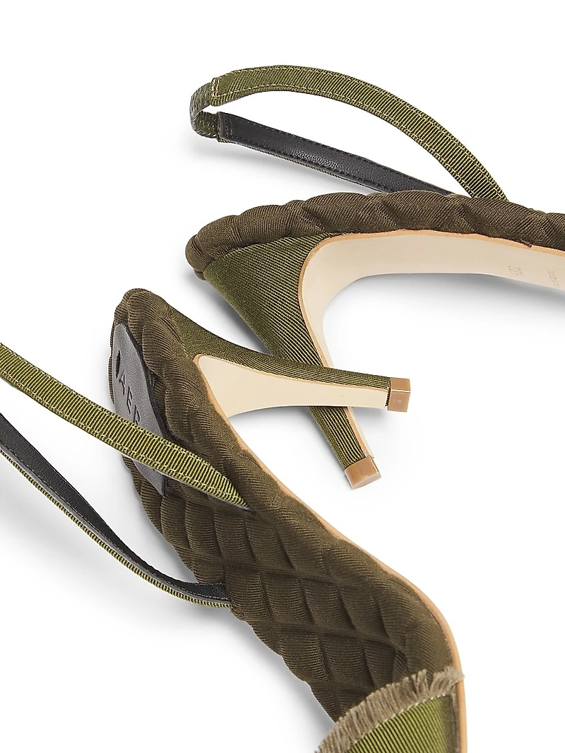 Claudia 75MM Grosgrain Slingback Sandals