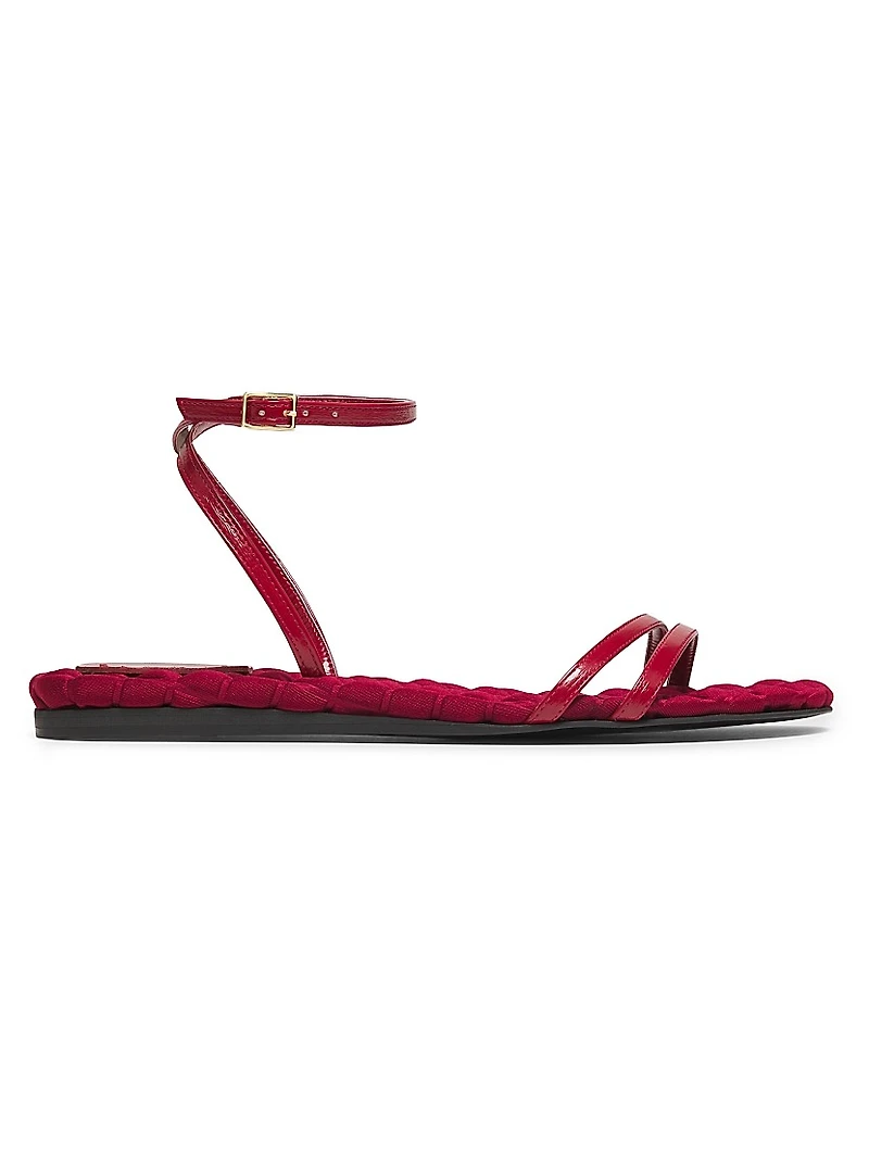 Faye Vegan Leather Flat Sandals