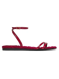 Faye Vegan Leather Flat Sandals