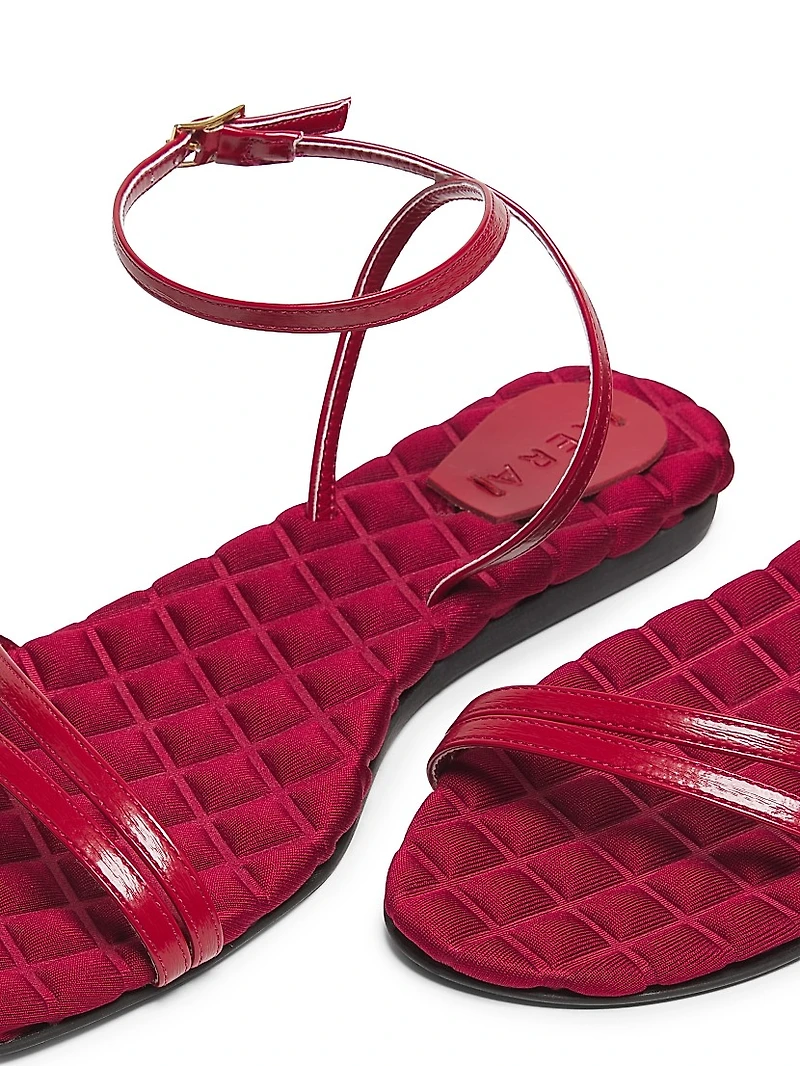 Faye Vegan Leather Flat Sandals