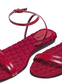 Faye Vegan Leather Flat Sandals