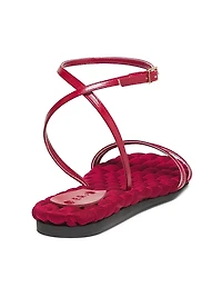 Faye Vegan Leather Flat Sandals