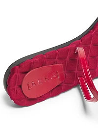 Faye Vegan Leather Flat Sandals