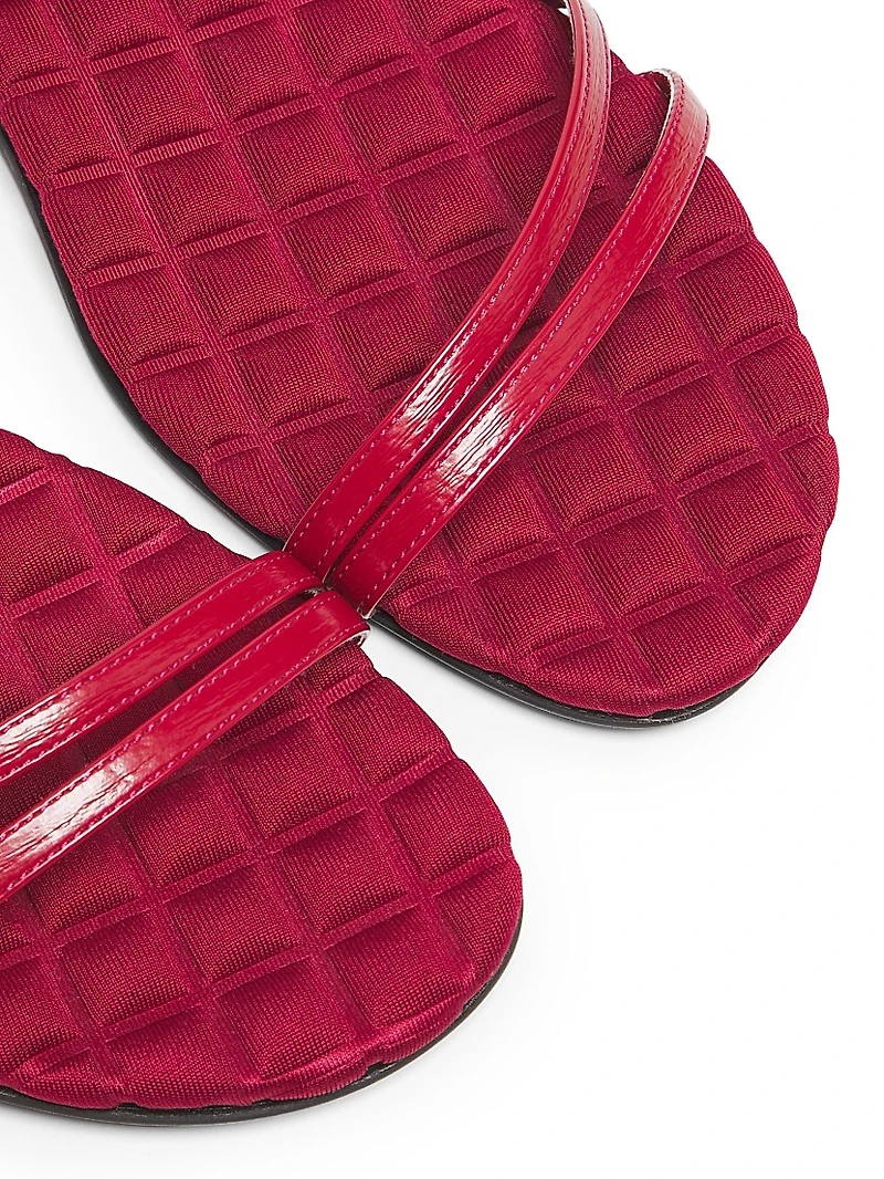 Faye Vegan Leather Flat Sandals