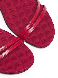 Faye Vegan Leather Flat Sandals