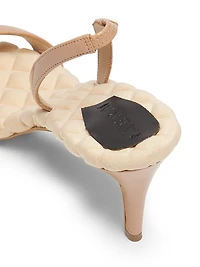 Claudia 75MM Patent Vegan Leather Slingback Sandals