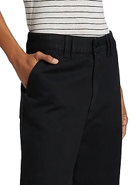 Classic High-Rise Denim Trouser Shorts