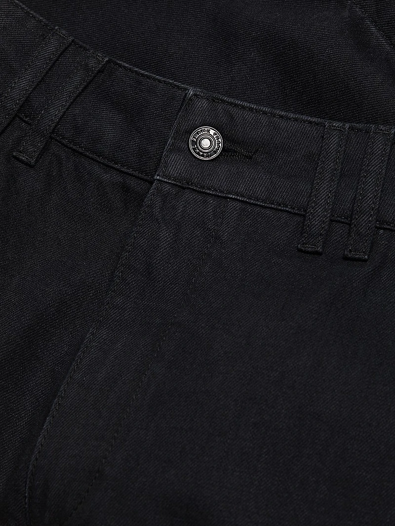 Classic High-Rise Denim Trouser Shorts