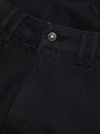 Classic High-Rise Denim Trouser Shorts