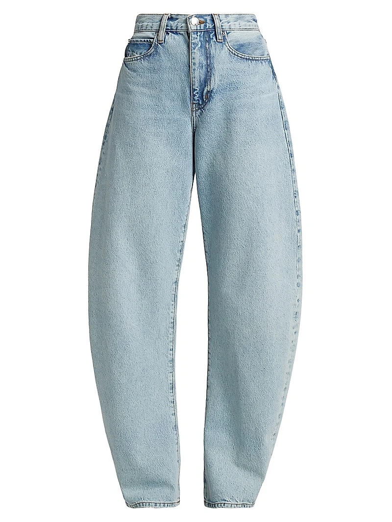 Bubble Mid-Rise Barrel Jeans