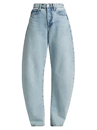 Bubble Mid-Rise Barrel Jeans