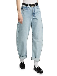 Bubble Mid-Rise Barrel Jeans