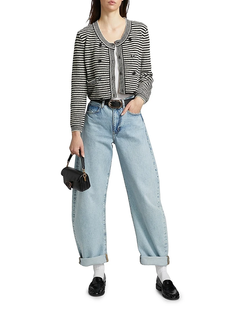 Bubble Mid-Rise Barrel Jeans
