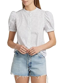 Gathered Striped Top