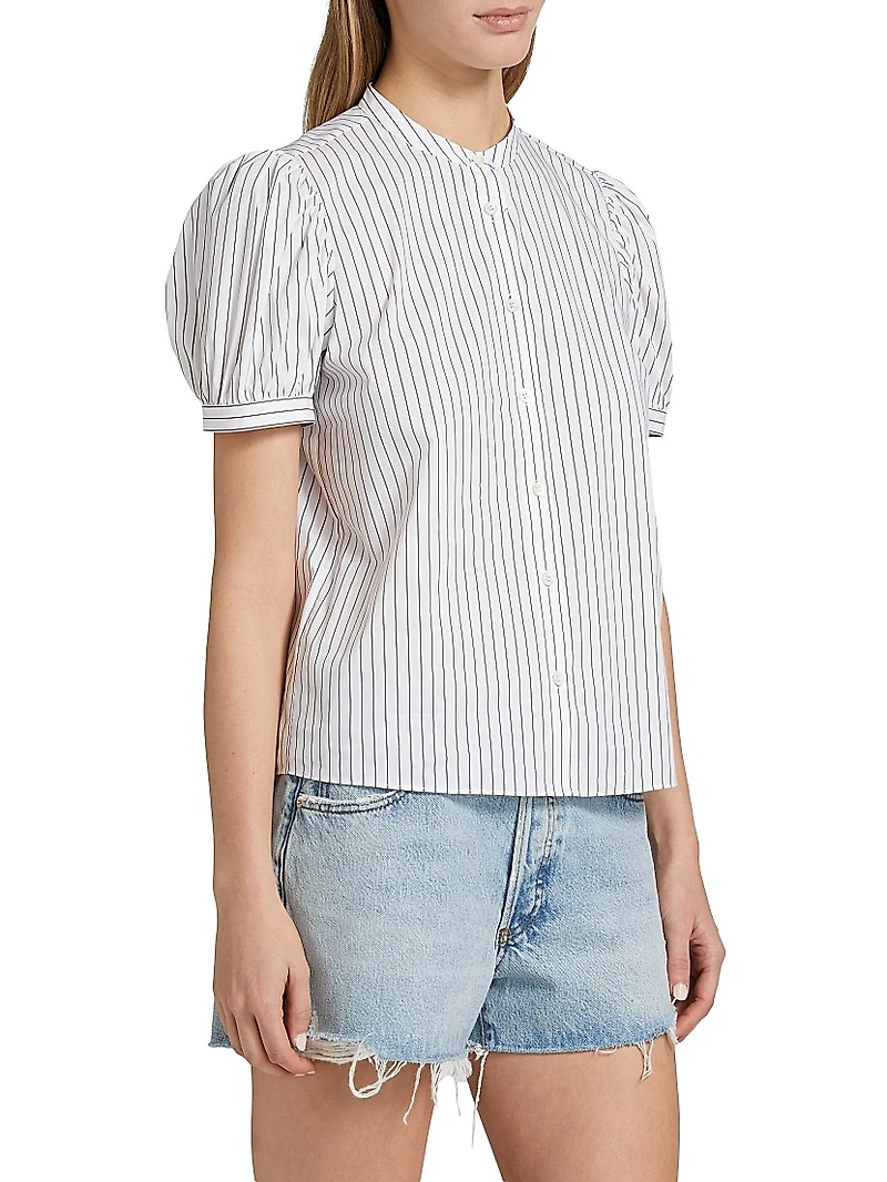 Gathered Striped Top