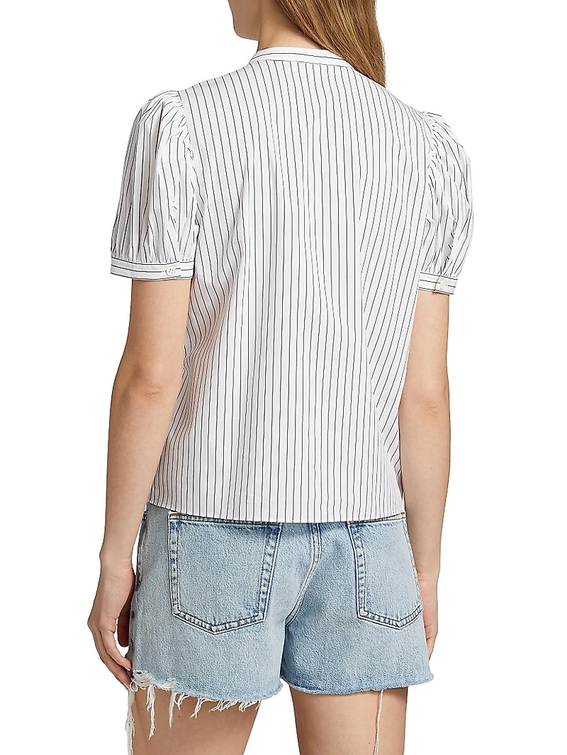 Gathered Striped Top