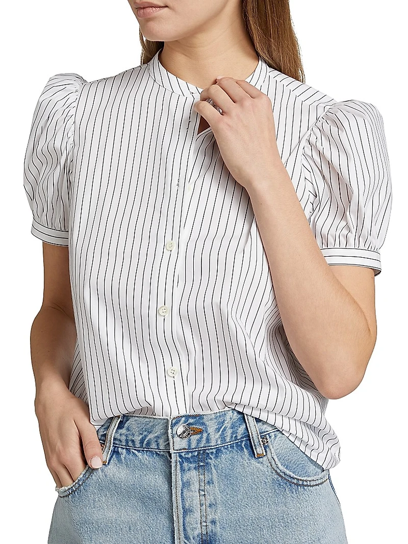 Gathered Striped Top