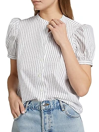 Gathered Striped Top