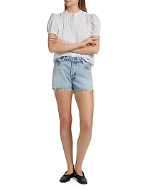 Gathered Striped Top