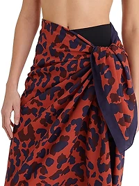 Embrun Graphic Print Cotton-Silk Sarong