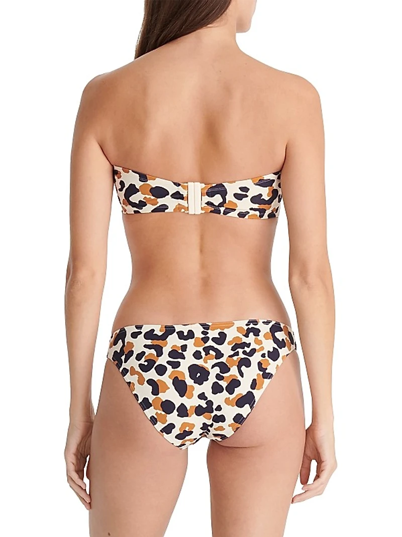 Perle Printed Bandeau Bikini Top