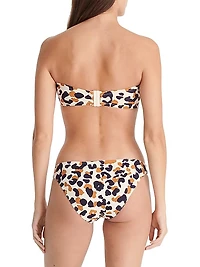 Perle Printed Bandeau Bikini Top