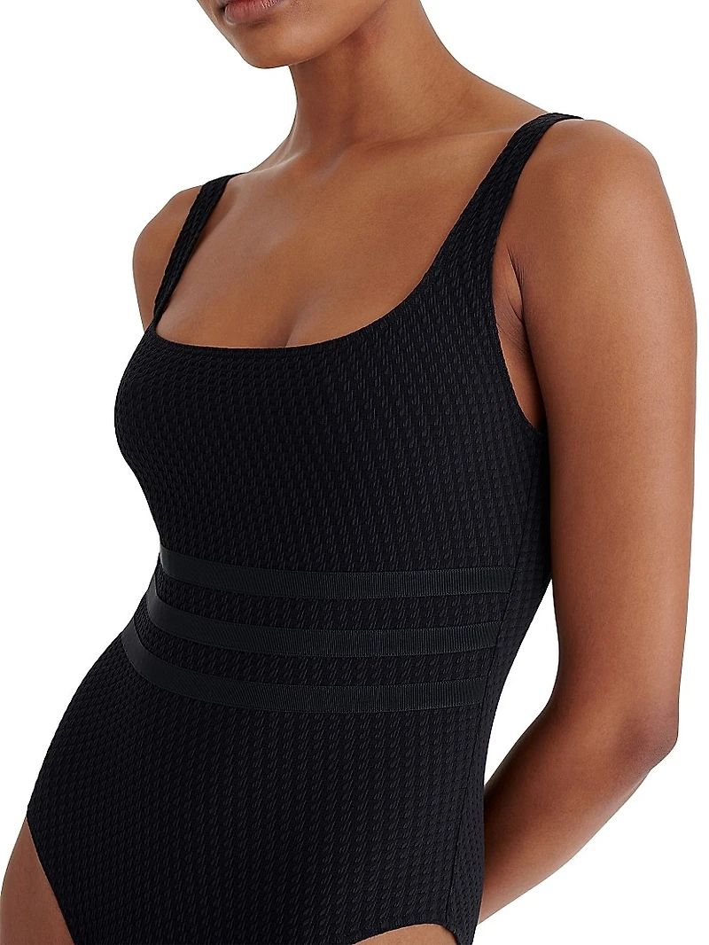 Glory Striped Tank One-Piece Swimsuit