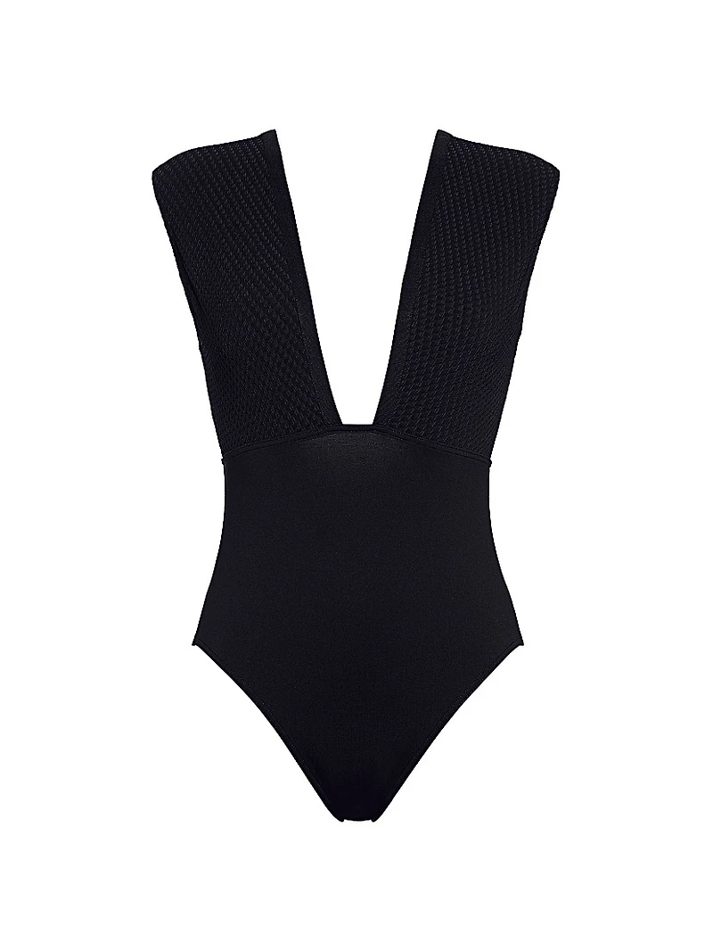 Glamorous Sophisticated V-Neck One-Piece Swimsuit