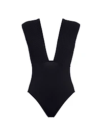Glamorous Sophisticated V-Neck One-Piece Swimsuit
