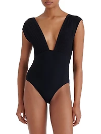Glamorous Sophisticated V-Neck One-Piece Swimsuit