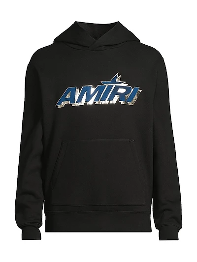 Shadow Logo Stretch-Cotton Hoodie