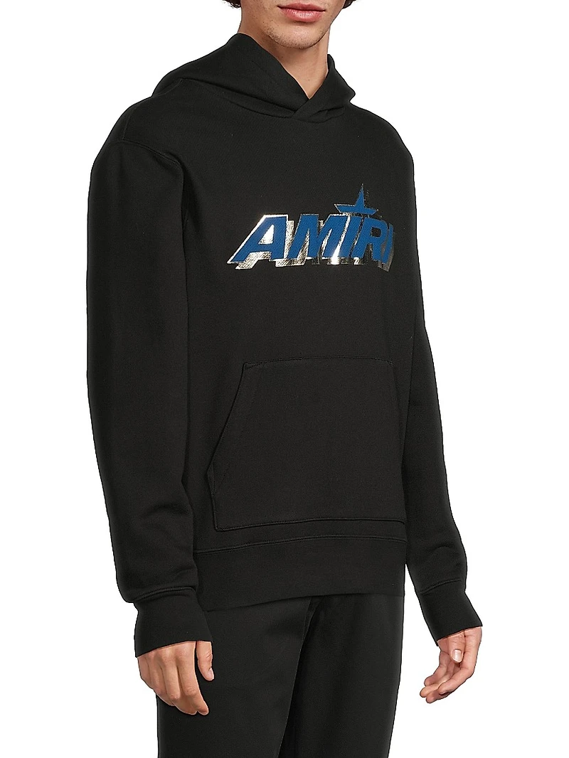 Shadow Logo Stretch-Cotton Hoodie