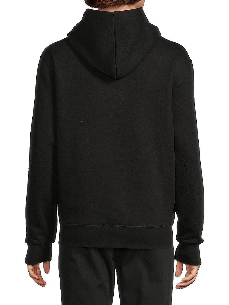 Shadow Logo Stretch-Cotton Hoodie