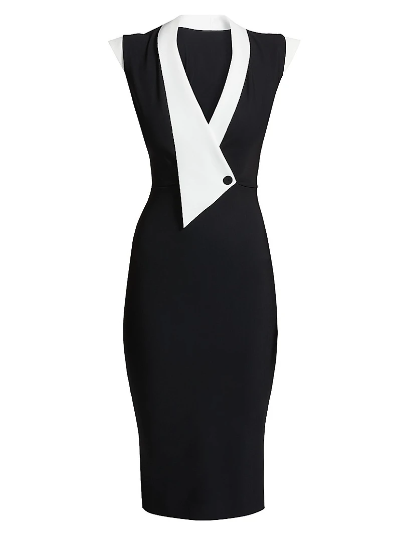 Sorai Plunge-Neck Cocktail Dress