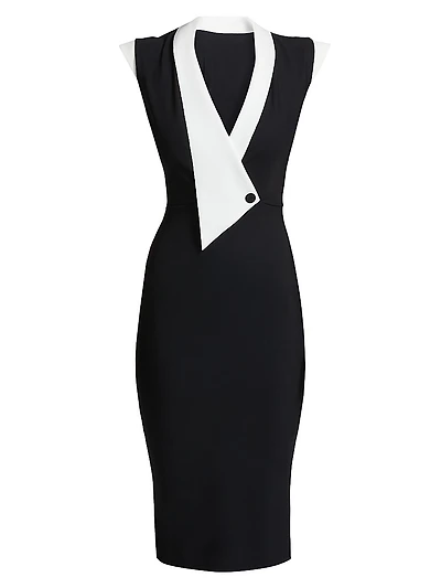 Sorai Plunge-Neck Cocktail Dress