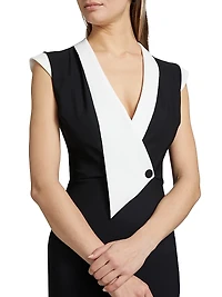 Sorai Plunge-Neck Cocktail Dress
