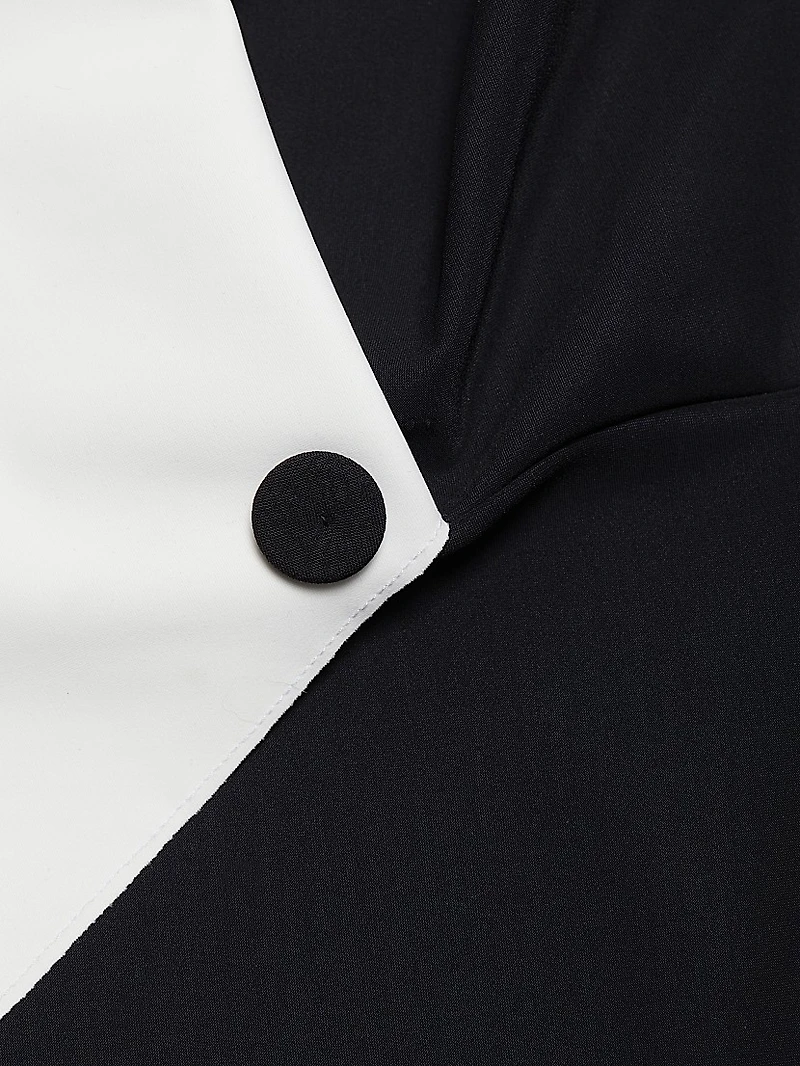 Sorai Plunge-Neck Cocktail Dress