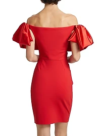 Ocura Satin Off-the-Shoulder Minidress