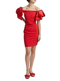 Ocura Satin Off-the-Shoulder Minidress