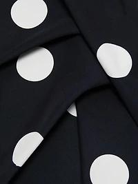 Wang Polka Dot Draped Sheath Dress
