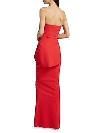 Taro Embellished Peplum Gown