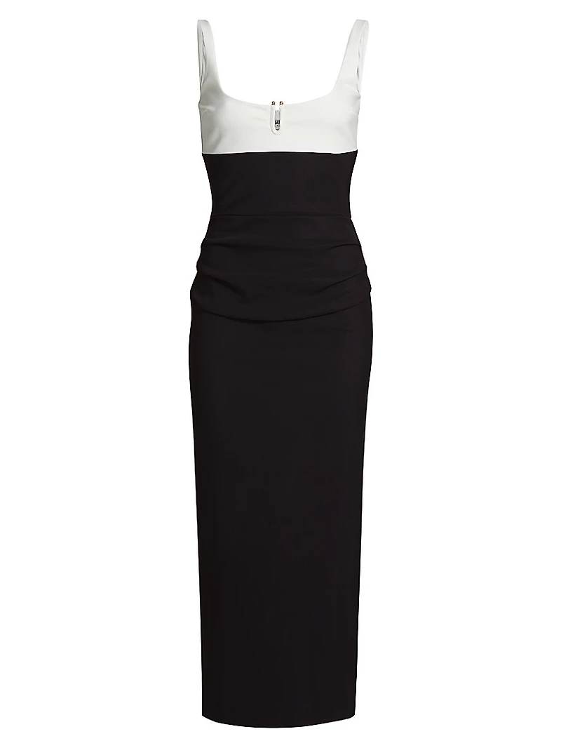 Shohey Two-Tone Midi-Dress