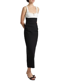 Shohey Two-Tone Midi-Dress