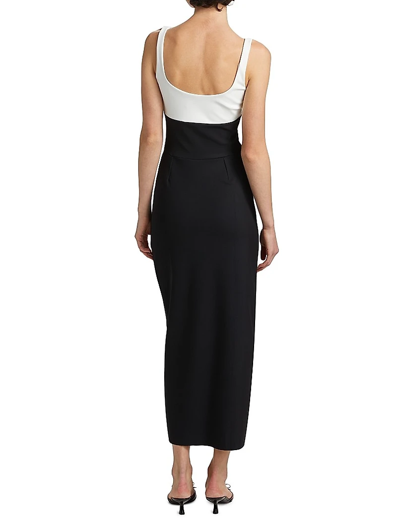 Shohey Two-Tone Midi-Dress