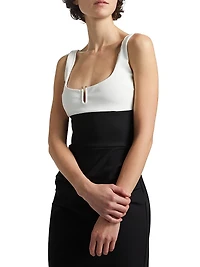 Shohey Two-Tone Midi-Dress