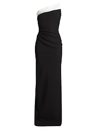 Tawia Two-Tone Asymmetric Gown